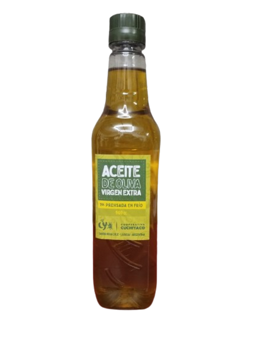 ACEITE DE OLIVA EXTRA VIRGEN AGROECOLOGICO 500CC (COOPERATIVA CUCHIYACO)