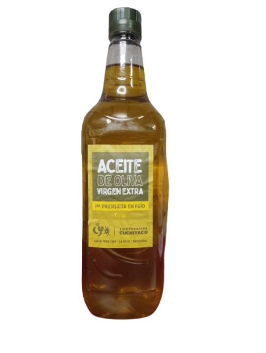 ACEITE DE OLIVA EXTRA VIRGEN AGROECOLOGICO 1L (COOPERATIVA CUCHIYACO)