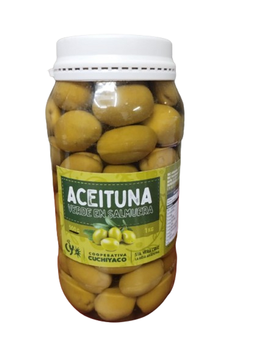 ACEITUNAS VERDES AGROECOLOGICAS 500GR (COOPERATIVA CUCHIYACO)
