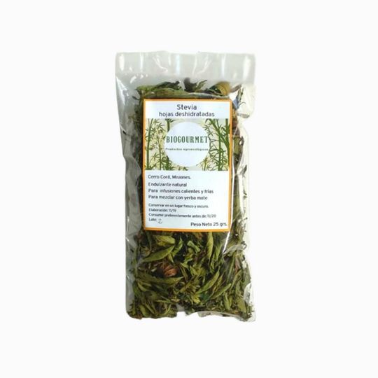 Stevia Deshidratada en hojas x 25 Grs (Biogourmet)